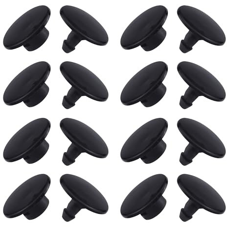 Deshionew 8 Sets Replacement Rivets, Clogs Shoe Strap Repair Fastener Button, Rivets for Beach Shoes (16mm), Black, 16 mm / 0.63 in