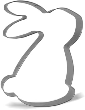 Keewah Rabbit Bunny Cookie Cutter, 4.5”, Stainless Steel