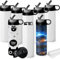 Lot de 8 tasses vides de sublimation - En acier inoxydable blanc - 20 oz - Avec couvercle - Pour machine à presser la chaleur - Impression par sublimation - Emballés individuellement