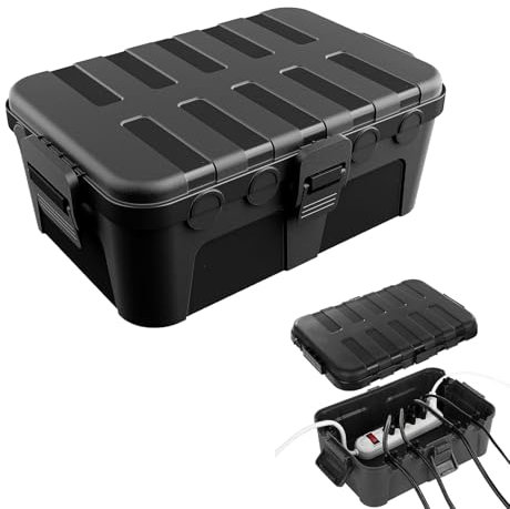 Boîte électrique d'extérieur extra large étanche et résistante aux intempéries avec 6 entrées de câble, boîtier de connexion électrique étanche IP54 pour prise, minuterie, prise, prise, multiprise