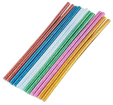 LOPYXBR 300 Pcs Coloured Hot Glue Sticks 7mm x 100mm, Mini Coloured Glue Stick for Glue Gun, 6 Color Hot Glitter Glues Gun Stick Extra Strong 7mm for Hot Glues Guns Sticks for DIY Crafts(6 Colors)