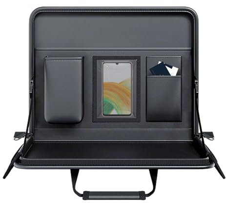 WEITING Tablette Volant Voiture - Support PC Portable pour Volant Auto,Organisateur De Siège avec Angles Ajustables pour Repas Et Visionnage Vidéo Passagers Arrière