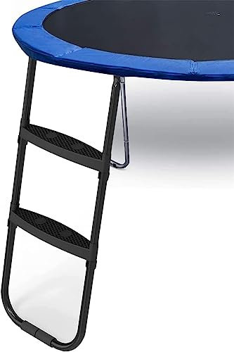OYYMTE Trampolinleiter, mit Breiten, rutschfesten Stufen, rutschfestem Stufen-Universalhaken, 2-stufiges Trampolin-Treppen-Zubehör for Kinder(101 * 33cm)