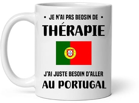 Mug Portugal thérapie départ voyage vacances Tasse Portugal