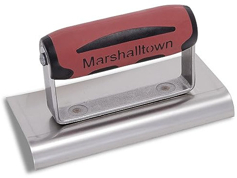 Marshalltown Fer à Bordure courbé béton Lame en Acier Inoxydable 6 x 3, 1/2 Rebord x Rayon 3/8, fabriqué aux États-Unis, 136SSD