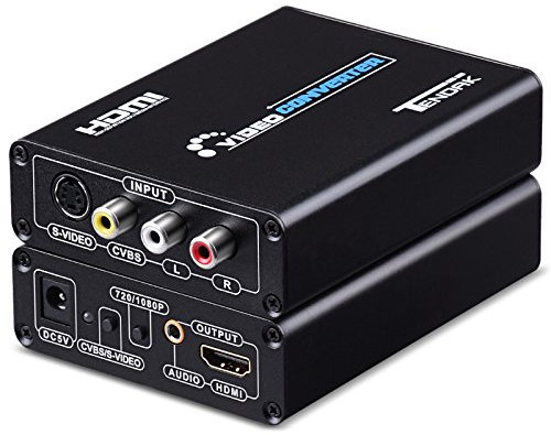 Tendak S-video to HDMI Converter, S-video RCA AV CVBS Composite to HDMI Converter Upscaler Adapter N64 SNES to HDMI Adaptor Support PS2, Blu-ray Player, Nintendo 64, SNES, Sega Genesis and More