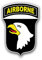 Aufkleber/Sticker Airborne 101 US Luftlandedivision Wappen 10x7cm A741