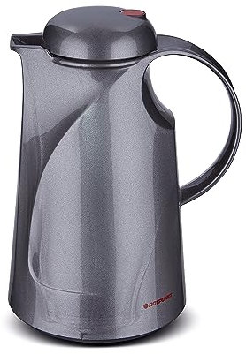 Rotpunkt Isolierkanne 1 ltr. Silver Light, Kunststoff, Silber, 14 x 14 x 25 cm