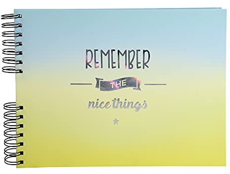 Exacompta - Réf. 16043E - 1 Album photos à spirales CANDY BLUE 50 pages noires pour photos de classe - Format 32x22 cm -couverture pelliculage mat - 150 photos