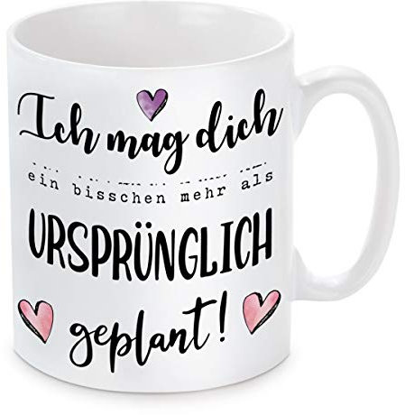 Herzbotschaft Tasse mit Motiv Modell: Ich mag Dich