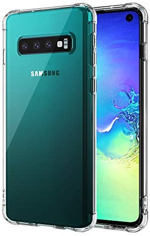 Uluck Gehäuse für Samsung Galaxy S10, kristallklares [Anti-Gelb] Ultra Slim Soft TPU Silicon Schockdicht, Anti-Kratzer-Samsung S10-Telefonhülle-reine Clear (6,1 Zoll)