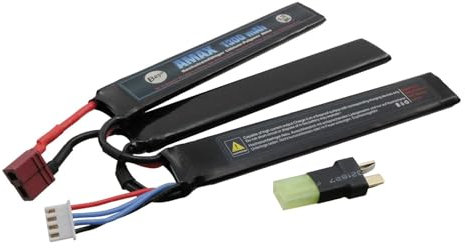 Begadi AMAX LiPo Akku 11,1V 1300mAh 30C Triple Stick mit Dean & Adapter auf Mini TAM -blau-
