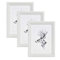 WOLTU Bilderrahmen 18x24 cm, 3er Set, Weiß Holzrahmen Collage Wanddeko, Fotorahmen mit Passepartout, Posterrahmen zum vertikalen oder horizontalen Aufhängen/Aufstellen