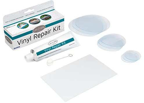 Lay-Z-Spa – Kit de réparation en Vinyle pour spas gonflables et piscines Hors Sol (Patchs de réparation, Colle et Outil d'application)