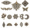 PandaHall 150pcs Eisen Filigran Stecker Anhänger und Perlen Kappen Antike Bronze Filigran Metall Verzierungen für DIY Haarnadel Kopfbedeckung Schmuckherstellung