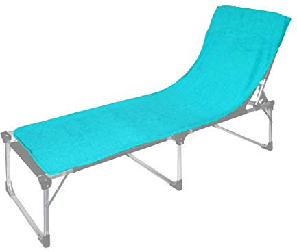 Floringo 2er Pack Schonbezug für Sonnenliege Gartenliege 70x200 Twin-Star 95° waschbar (Karibik)