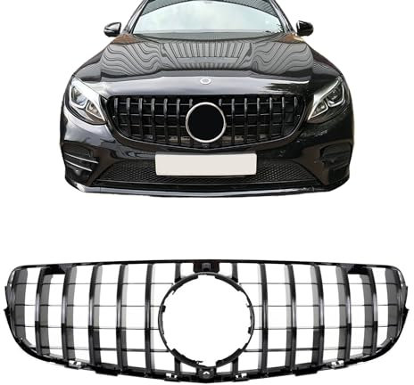Modifycar Kühlergrill, Schwarz glänzend, Kunststoff, Pkw, Standard, Kühlergrill, 81310031, für Mercedes-Benz GLC/GLC Coupe X253 2015-2019 (ohne C63 AMG)