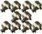 Boltza® Stainless Steel SS304 Mini Fuel Hose Line Pipe Clips x10 (11-13mm)