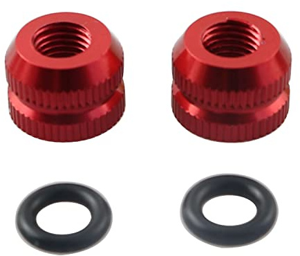 JCBIZ 2PCS Bicycle Vacuum Tire Presta Valve Nuts Bicyle Inner Tube Valve Nuts with Sealed O Ring for Most Mountain Bikes Road Bikes, Black