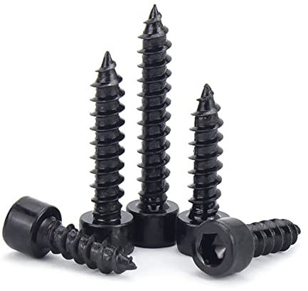 BOUACOUA Tornillos Autorroscantes Tornillos para Madera Acero al Carbono Tornillos de Cabeza Allen M2x8mm (200 pcs)