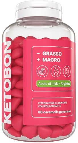Caramelle Keto Gommose con Arginina – Supporto per il Metabolismo e l’Energia, Pratiche e dal Gusto Fruttato | Dieta Chetogenica - AlohaLabs KetoBon da 60