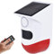 Splenssy Solar Bewegungsmelder Alarm, Wasseralarm für den Außenbereich, 120dB Laute Sirene LED Blitzlichter, Einstellbarer Erfassungsabstand, wiederaufladbar, mit Fernbedienung