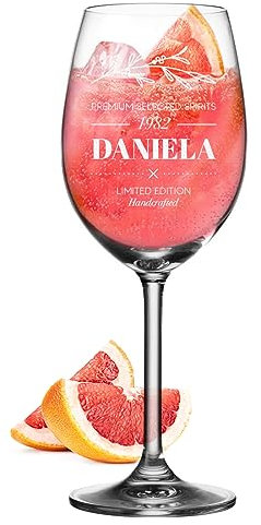 polar-effekt Leonardo Sarti Aperitivo Bicchiere da 460 ml con incisione Premium Spirits – Bicchiere da vino con nome – lavabile in lavastoviglie – adatto per Aperol, Lillet, vino e sangria