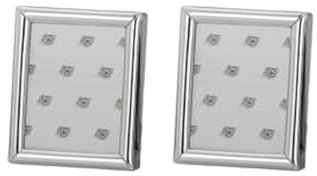 your castle 2er Set Fotorahmen Passbild glatt poliert 4,5 x 5,5 cm versilbert Anlaufgeschützt