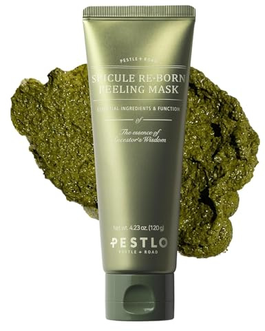 PESTLO Spicule Re-Born Peeling Mask – Peeling Maske Gesicht mit Marinen Spikulen, Grünem Tee & Heilerde-Tonerde, Koreanisches Gesichtspeeling, Poren & Mitesser, Ausstrahlung, Ohne Parfum | 120 g