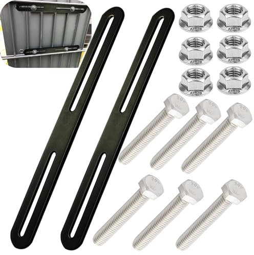 Kit de Support Boite Aux Lettres 280 x 24 mm Support pour Boîte au Lettre 2 Kits pour Fixer des Boîtes aux Lettres sur des Portails Ou des Clôtures(Noir, 280mm)