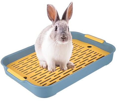Kaninchen Katzentoilette,Tablett Haustier Toilette,Kleintier Katzentoilette Töpfchentrainer,Kaninchenkäfig Toilette,Kaninchen Toiletten Töpfchen,Katzentoilette für Kleintier Kaninchen Meerschweinchen