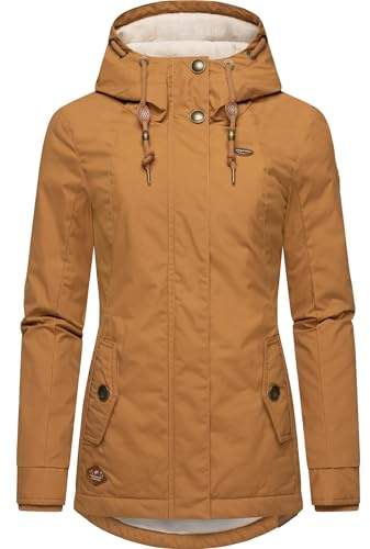 Ragwear Damen warme kurze Winterjacke mit Kapuze Monade Intl Brown Sugar24 Gr. XXL