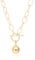 KOOUNUATA 18K Gold Chunky Chain Necklace for Women Harmony Ball Pendant Toggle Clasp Jewelry Gift 20’’