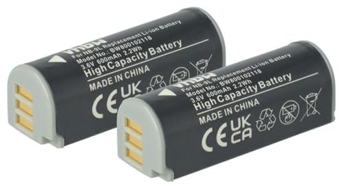 vhbw 2X Akku Ersatz für Canon NB-9L für Kamera (600 mAh, 3,6 V, Li-Ion)