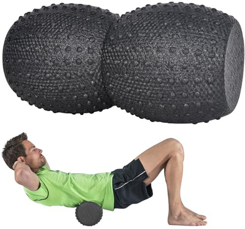 Rouleau de Massage, Foam Roller avec Massage des Tissus Musculaires Profonds, Rouleau Masseur, Rouleau Massage Sport, pour Jambes, Dos, Bras et Relâcher Tensions Musculaires, 34 x 17 cm