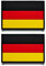 2 Stück PVC Deutschland Lustige Patch Abnehmbare Aufnäher mit Nylon 3D Taktische Flagge Patch Applikation für Baseballkappe Taschen Jacke Rucksäcke Draussen Weste Kleidung