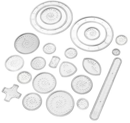 Lurrose 1 Satz 22st Spielzeug Zeichnen Zeichenlineal Spielzeug Lineal Zum Zeichnen Von Kindern Rundes Zeichenlineal Lineal Zeichnen Werkzeug Zum Zeichnen Von Mandalas Zeichenspielzeug Weiß