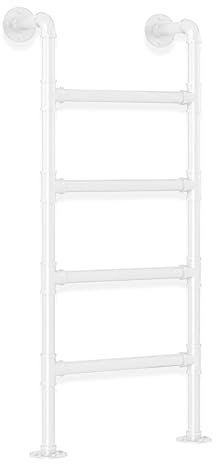 Gaommini Weiße Aufstiegsleiter für Etagenbetten, 3–8 Sprossen, wandmontierte Trittleiter aus Metall für Dachboden, Kellerfenster, Schachtausstiegsleiter, robuste Not-/Feuerleiter(300cm/118in)