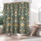 William Morris Art Retro Pflanze Natürliche Blume Muster Duschvorhang,Wasserdicht Schnell Trocknend Polyester Stoff Badezimmer Duschvorhang Set Mit 12 Haken 180x180cm Polyester