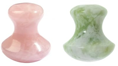 FANXIYA Gua Sha Pilzform Massagewerkzeug aus natürlichem Quarz, Gesichtsmassage Stein und Augen Massager, Gua Sha Massagestein Pilzform, ideal für SPA entspannende Hautpflege