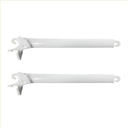 FRAMIG® Coppia braccetti in alluminio per tenda da sole a caduta. (1 - Bianco, Sporgenza 50 cm.)