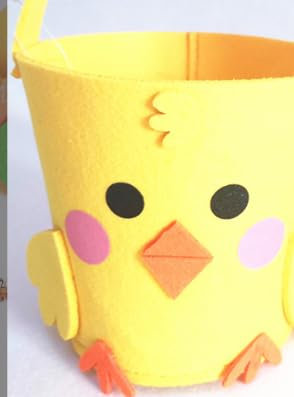 Yanghad Osterkorb aus Filz, 3 Stück Osterkörbchen mit Henkel für Kinder, Filzkörbchen zu Ostern, Osternester zum Befüllen, Ostern Geschenktüte für Ostereiersuche