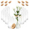 Giessle® 12x Steckvasen (große Wirkung mit wenig Blumen) Hochzeitsdeko Tischvasen Blumenvase Glasvasen