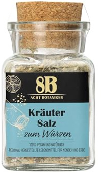 Acht Botaniker vom Hof Bodengut – Gewürzmischungen mit Charakter | Aus eigenem Anbau, handgemacht & naturrein | Direkt vom Feld in die Küche, Kräuter Salz 156g Glas