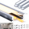 Brillivanture Profilé LED 6 x 2 m, compatible avec Led Stripes/Streifen/Strip, inclut 6 diffuseurs opaques. Idéal pour plinthe et éclairage indirect. Profilé LED 2m en aluminium en U.