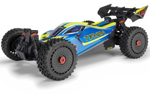 ARRMA Typhon Mega 4X4 RTR 1:8 Ferngesteuerter Buggy Basher Monster Truck, mit Bürstenmotor, ohne Akku und Ladegerät, Blau