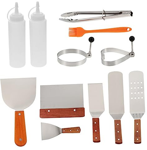 ibasenice Herramientas de Barbacoa Inoxidable para Exterior Kit de BBQ para Camping y Reuniones Familiares