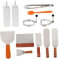 ibasenice Herramientas de Barbacoa Inoxidable para Exterior Kit de BBQ para Camping y Reuniones Familiares