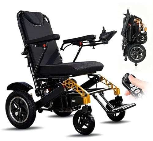 ZQHQKJ Mobiler Rollstuhl elektrisch – faltbar, ultraleicht – mit Fernbedienung & 500 W Motor –20/30/ 45 km Reichweite mit Lithium-Akku – bis 150 kg Tragkraft – ideal für Senioren & Reisen,26Ah