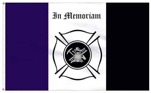 Willkommensflagge Feuerwehrmann Trauer Feuerwehr Feuerwehrmann Garten Flagge Willkommensflagge Hofschild Für Terrasse Clubs 90X150 Cm